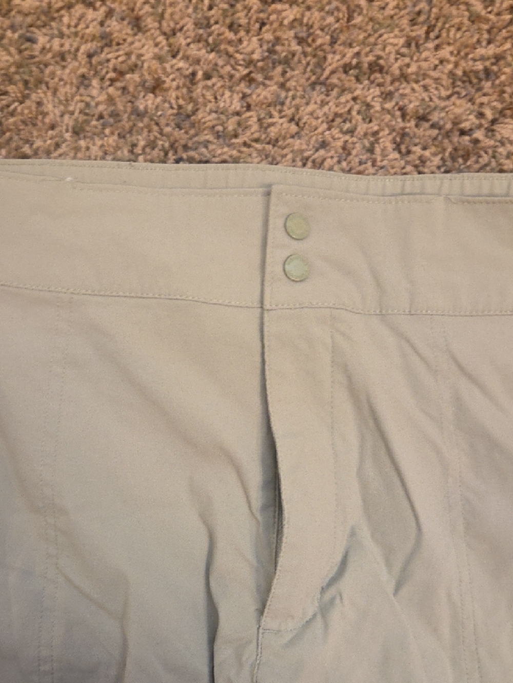 Women's Light Beige Utility Cargo Pants with Zip Pocket - Picture 3 of 8
